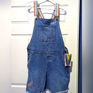 Pride Short Overalls. Women's size Large.‎
